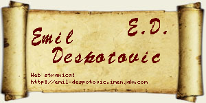 Emil Despotović vizit kartica